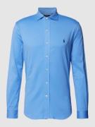 Polo Ralph Lauren Freizeithemd mit Label-Stitching in Blau, Größe S