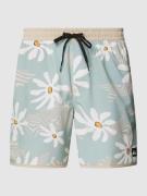 Quiksilver Badehose mit Allover-Muster in Mint, Größe S