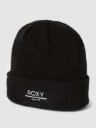 Roxy Beanie mit Label-Patch Modell 'FOLKER' in Black, Größe 1