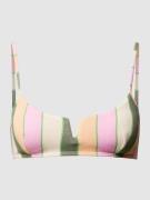 Roxy Bikini-Oberteil mit Blockstreifen Modell 'VISTA' in Oliv, Größe X...