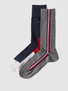 Tommy Hilfiger Socken mit Kontrast-Elementen im 2er-Pack in Mittelgrau...