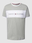 Tommy Hilfiger T-Shirt mit Label-Print in Mittelgrau Melange, Größe S