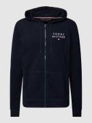 Tommy Hilfiger Sweatjacke mit seitlichen Eingrifftaschen in Dunkelblau...