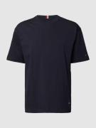 Tommy Hilfiger T-Shirt mit geripptem Rundhalsausschnitt in Marine, Grö...
