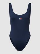 TOMMY HILFIGER Badeanzug in unifarbenem Design in Marineblau, Größe XS