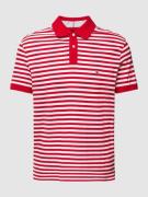 Tommy Hilfiger Poloshirt in unifarbenem Design in Rot, Größe S