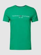 Tommy Hilfiger T-Shirt mit Label-Stitching in Hellgruen, Größe M