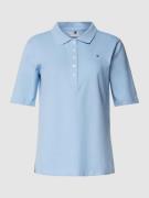 Tommy Hilfiger Poloshirt mit kurzer Knopfleiste in Hellblau, Größe S