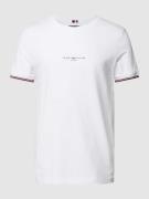 Tommy Hilfiger T-Shirt mit Label-Print in Weiss, Größe S