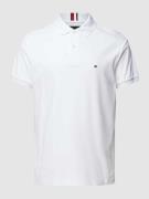 Tommy Hilfiger Regular Fit Poloshirt mit Label-Stitching in Weiss, Grö...