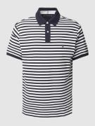 Tommy Hilfiger Poloshirt mit Label-Stitching in Marine, Größe M