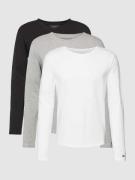 Tommy Hilfiger Longsleeve mit Label-Stitching im 3er-Pack in Mittelgra...