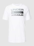 Under Armour T-Shirt mit Label-Print Modell 'TEAM ISSUE' in Weiss, Grö...