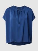 Windsor Bluse mit Schlüsselloch-Ausschnitt in Blau, Größe 40