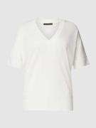 Windsor T-Shirt mit V-Ausschnitt in Offwhite, Größe 38