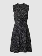 Zero Knielanges Kleid aus Viskose mit Punktmuster in Black, Größe 42