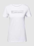 ARMANI EXCHANGE T-Shirt mit Label-Print und -Stitching in Weiss, Größe...