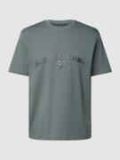 ARMANI EXCHANGE T-Shirt mit Label-Print in Schilf, Größe S
