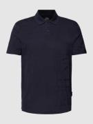 ARMANI EXCHANGE Poloshirt mit Label-Strukturmuster in Marine, Größe S