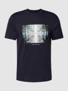 ARMANI EXCHANGE T-Shirt mit Label-Motiv-Print in Marine, Größe M