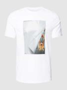 ARMANI EXCHANGE T-Shirt mit Motiv-Print in Weiss, Größe S