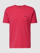 BOSS Green T-Shirt mit Label-Print in Pink, Größe S