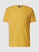BOSS Green T-Shirt mit Label-Details Modell 'Tee' in Dunkelgelb, Größe...