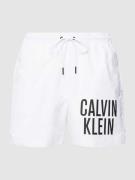 Calvin Klein Underwear Badehose mit Label-Print in Weiss, Größe M