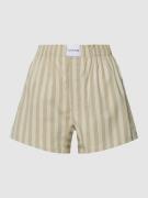 Calvin Klein Underwear Pyjama-Shorts mit Streifenmuster in Hellgruen, ...