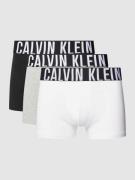 Calvin Klein Underwear Trunks mit Label-Bund im 3er-Pack in Hellgrau, ...