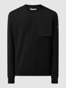 CK Calvin Klein Sweatshirt mit Brusttasche in Black, Größe S