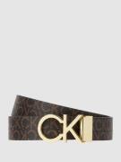 CK Calvin Klein Wendegürtel mit Logo-Muster in Dunkelbraun, Größe 90