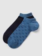 CK Calvin Klein Sneakersocken mit Label-Details im 2er-Pack in Blau Me...