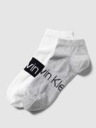 CK Calvin Klein Sneakersocken mit Label-Print im 2er-Pack Modell 'RIBB...