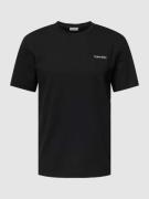 CK Calvin Klein T-Shirt mit Label-Detail in Black, Größe M