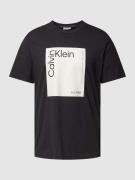 CK Calvin Klein T-Shirt mit Label-Print in Black, Größe S