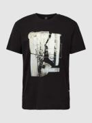 G-Star Raw T-Shirt mit Label-Motiv-Print in Black, Größe S