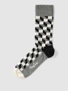 Happy Socks Socken mit Allover-Muster Modell 'FILLED OPTIC' in Black, ...