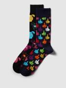 Happy Socks Socken mit Allover-Muster im 2er-Pack in Black, Größe 41/4...