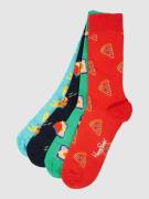 Happy Socks Socken mit Stretch-Anteil im 4er-Pack in Rot, Größe 36/40