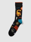 Happy Socks Socken mit Allover-Muster Modell 'Scorpio' in Black, Größe...