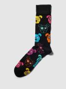 Happy Socks Socken mit Allover-Muster Modell 'Dog' in Black, Größe 36/...