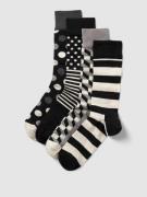 Happy Socks Socken mit Allover-Muster im 4er-Pack Modell 'Classic Blac...