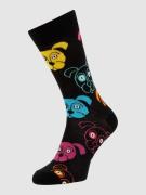 Happy Socks Socken mit Allover-Muster Modell 'DOG' in Black, Größe 36-...