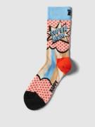 Happy Socks Socken im Allover-Look Modell 'Super MOM' in Pink, Größe 3...