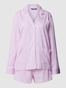 Lauren Ralph Lauren Pyjama mit Streifenmuster in Rosa, Größe M