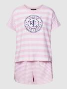 Lauren Ralph Lauren Pyjama mit Streifenmuster in Pink, Größe XS