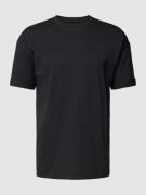 Drykorn T-Shirt mit geripptem Rundhalsausschnitt Modell 'THILO' in Bla...