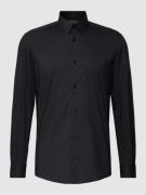 Drykorn Business-Hemd mit Kentkragen Modell 'Luto' in Black, Größe 40