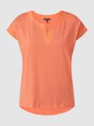 Esprit Collection T-Shirt mit Tunikakragen in Orange, Größe M